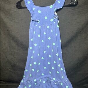 Cat & Jack Blue Dress with Mint Green Polka Dots